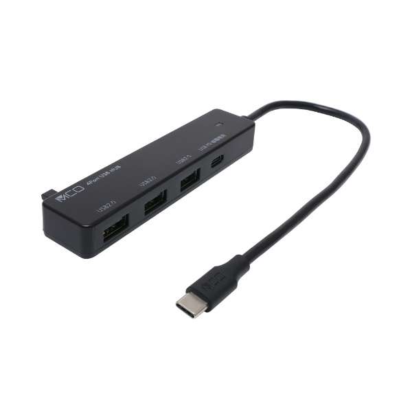 USH-CA20P/BK USB-C  USB-C{USB-A ϊnu (Chrome/iPadOS/Mac/Windows11Ή) ubN [oXp[ /4|[g /USB2.0Ή /USB Power DeliveryΉ]_1