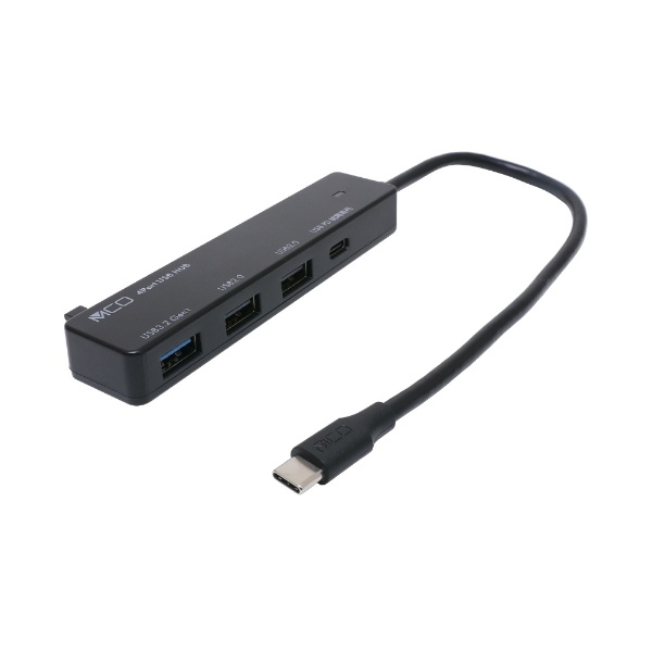 USH-CA32P/BK USB-C  USB-CUSB-A Ѵϥ (Chrome/iPadOS/Mac/Windows11б) ֥å [Хѥ /4ݡ /USB 3.2 Gen1б /USB Power Deliveryб]