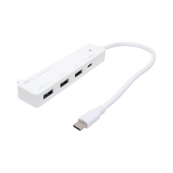 USH-CA32P/WH USB-C  USB-CUSB-A Ѵϥ (Chrome/iPadOS/Mac/Windows11б) ۥ磻 [Хѥ /4ݡ /USB 3.2 Gen1б /USB Power Deliveryб]