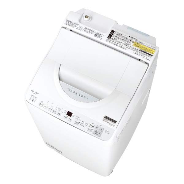 縦型洗濯乾燥機 ホワイト系 ES-TX6H-W [洗濯6.5kg /乾燥3.5kg /ヒーター乾燥(排気タイプ) /上開き]