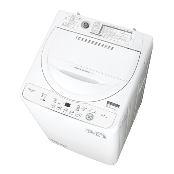 全自動洗濯機 ホワイト系 ES-GE5H-W [洗濯5.5kg /簡易乾燥(送風機能) /上開き]