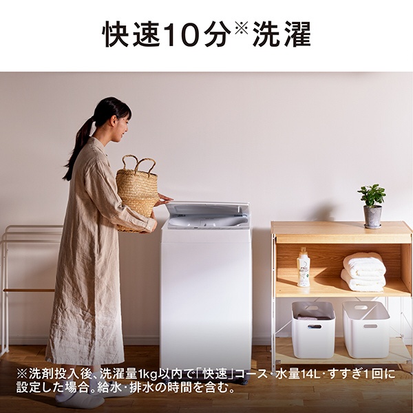 全自動電気洗濯機 ホワイト WM-ED55W [洗濯5.5kg /簡易乾燥(送風機能