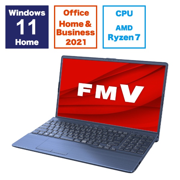 Ρȥѥ FMV LIFEBOOK AH50/H3 ᥿å֥롼 FMVA50H3L [15.6 /Windows11 Home /AMD Ryzen 7 /ꡧ16GB /SSD256GB /Office HomeandBusiness /2023ǯ11ǥ]