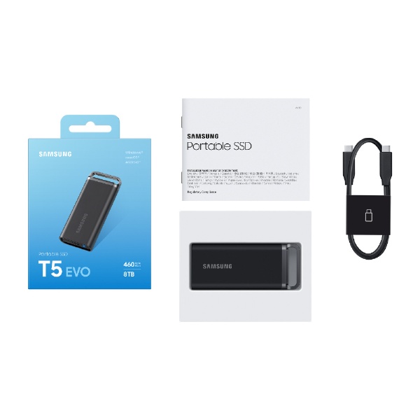 MU-PH8T0S-IT 外付けSSD USB-C接続 Portable SSD T5 EVO(Android/Mac/Windows対応) [8TB  /ポータブル型] SAMSUNG｜サムスン 通販 | ビックカメラ.com