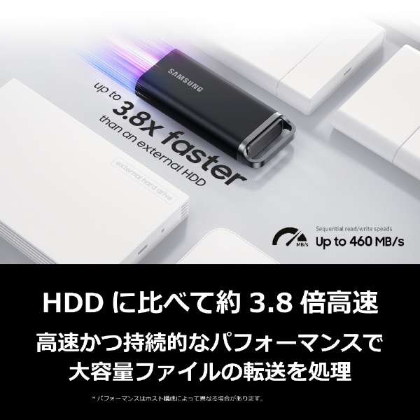 支持MU-PH8T0S-IT外置型SSD USB-C连接Portable SSD T5 EVO(Android/Mac/Windows的)[8TB/手提式型]_3