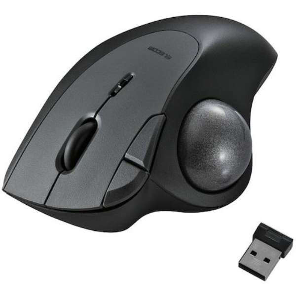 鼠标轨迹球IST人造红宝石型号(Chrome/Mac/Windows11对应)黑色M-IT10DRBK[ＩＲ ＬＥＤ/无线电(无线)/5按钮/USB]_3]