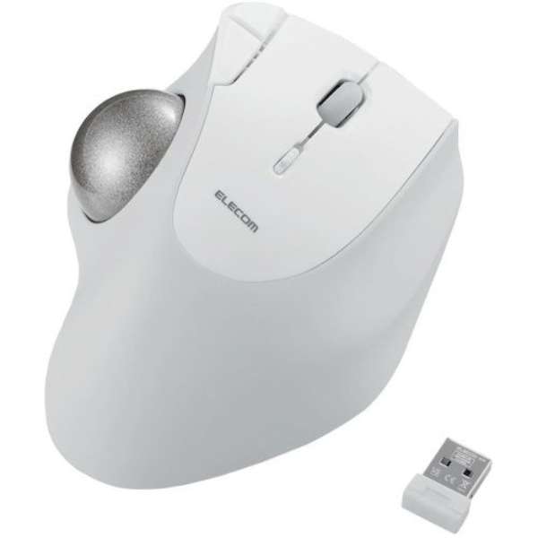 鼠标轨迹球IST人造红宝石型号(Chrome/Mac/Windows11对应)白M-IT10DRWH[ＩＲ ＬＥＤ/无线电(无线)/5按钮/USB]_4]