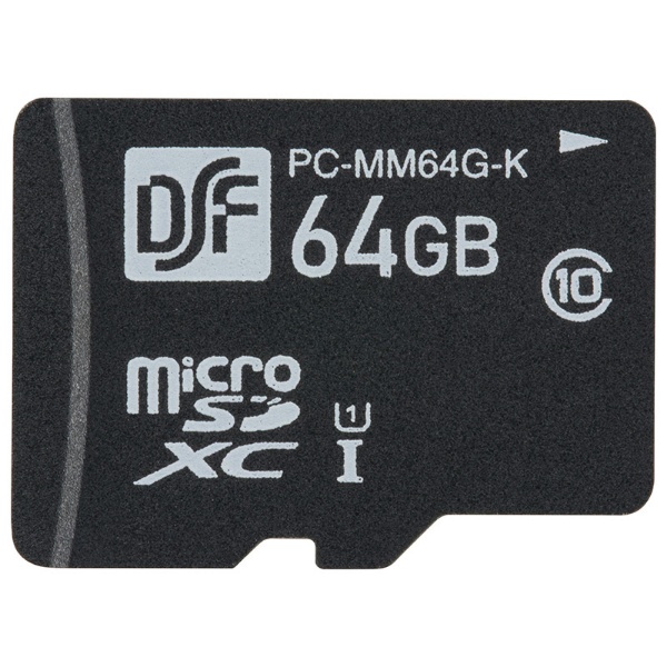 マイクロSDメモリーカード 64GB 高速データ転送 PC-MM64G-K [Class10