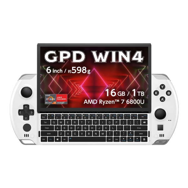 ゲーミングモバイルパソコン GPD WIN4 ピュアホワイト GPDWIN4-WT16-1R