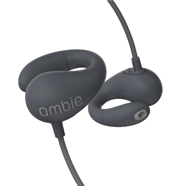 イヤホン 耳かけ型 Asphalt Black AM-02BQ [φ3.5mm ミニプラグ] AMBIE