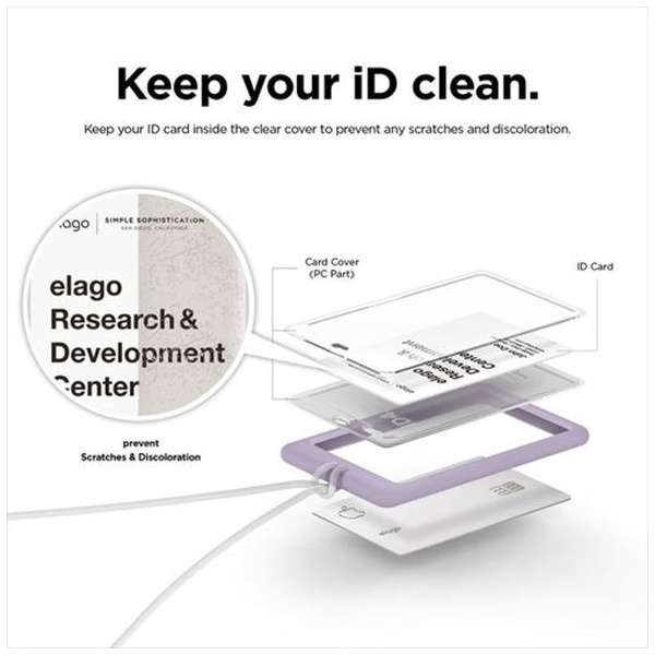 ID4 for ID CARD Lavendar/Transparent EL_IDACHPSI4_LV_4