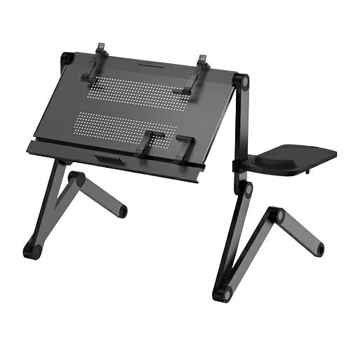 ノートパソコンスタンド [～18インチ] パソコン ナイトテーブル x5pro-black ブラック