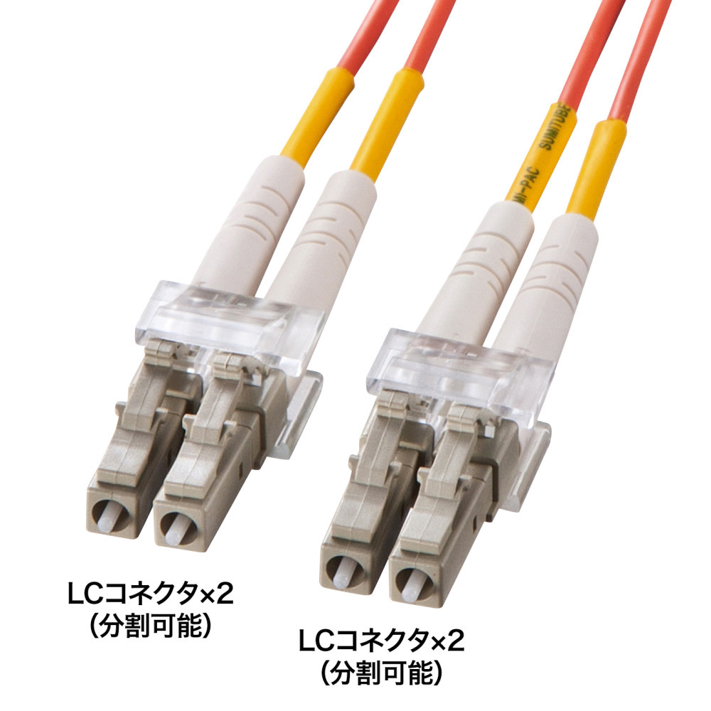 メガネ型光ファイバケーブル（マルチ62.5μm、LC×2-LC×2、1m） HKB