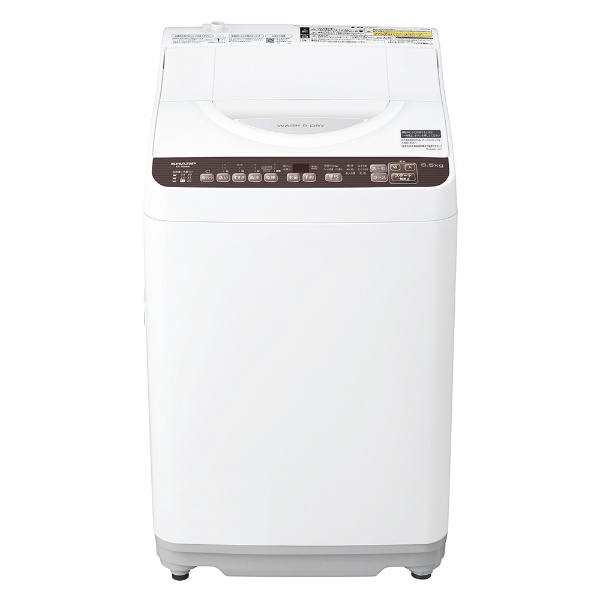 縦型洗濯乾燥機 ブラウン系 ES-T6HBK-T [洗濯6.5kg /乾燥3.5kg