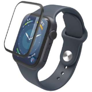 AbvEHb` KX یtB Apple Watch Series 9 / 8 / 7 [ 45mm ] tJo[ \ʍdx10H  ˌy t[t wh~ Uh~ CAh~ ubN AW-23AFLGARR