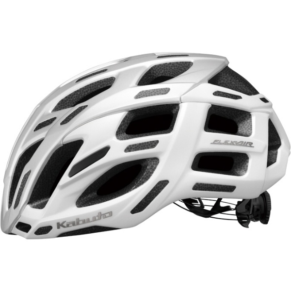 自転車用ヘルメット FLEX-AIR フレックス・エアー(L/XLサイズ：59～61cm/マットホワイトシルバー) マットホワイトシルバー 【返品不可】
