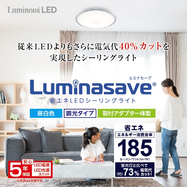 ĶʥLED󥰥饤 Luminasave ߥʥ 12 5499lm 29.7W Ψ185lm/W Ĵ11ʳ ť⡼2ʳ ľ560mm 1.35kg Luminous LEDʥߥʥ̣ţġ LSR-Y12DX [12 / /⥳°]