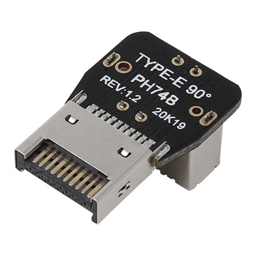 変換アダプタ L型リバース [フロントUSB Type-Cヘッダー] USB-028