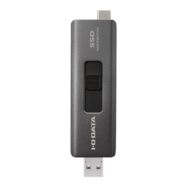 SSPE-USC500B 外付けSSD USB-C＋USB-A接続 スティックSSD(Chrome