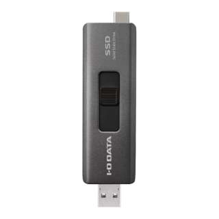 支持SSPE-USC500B外置型SSD USB-C+USB-A连接棒SSD(Chrome/Android/iPadOS/Mac/Windows11的)(PS5对应)[500GB/手提式型]