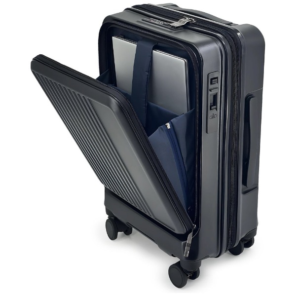 機内持ち込みスーツケース 容量拡張可 40（/46）L マットブラック 2202