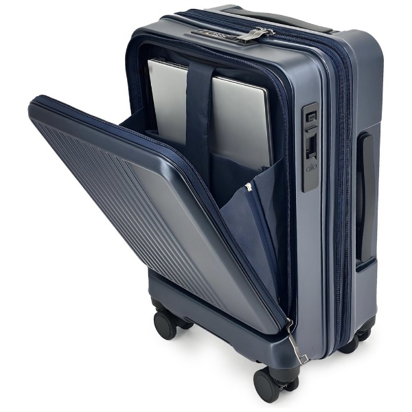 機内持ち込みスーツケース 容量拡張可 40（/46）L マットネイビー 2202 