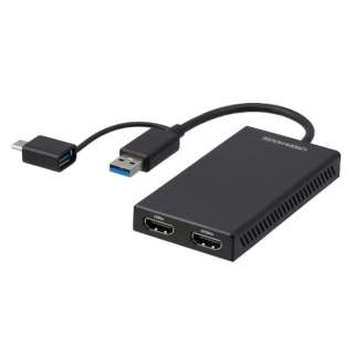 fϊA_v^ [USB-C{USB-A IXX HDMI2] 4KΉ(Mac/Windows11Ή) ubN GH-TCHDD-BK