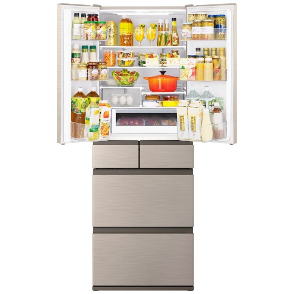 冷蔵庫 HWタイプ ライトゴールド R-HW54V-N [幅65cm /540L /6ドア