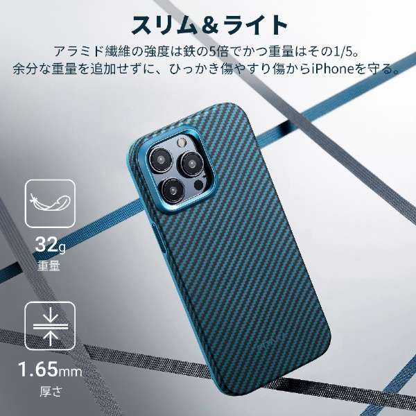 MagEZ Case 4 Pro for iPhone 15 Proi6.1C`j A~h@ۃP[X mBlack/Blue Twilln 1500D Black/Blue KI1508PPA_2