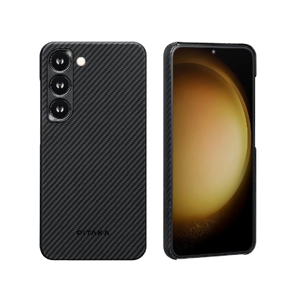 MagEZ Case 3 for Galaxy S23 アラミド繊維ケース ［Black/Blue Twill］ 600D Black/Grey  KS2301