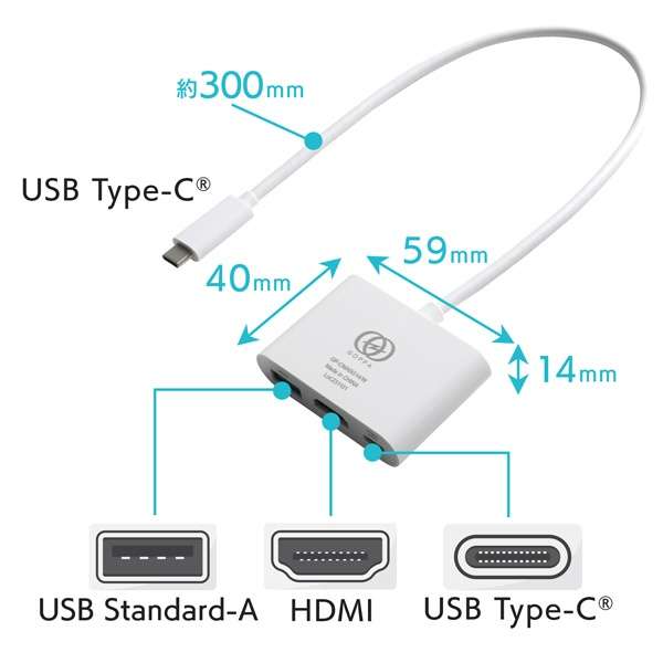 fϊA_v^ [USB-C IXX HDMI /USB-A{USB-CXd /USB Power DeliveryΉ /140W] 4KΉ(Chrome/iPadOS/iOS/Mac/Windows11Ή) zCg GP-CMA5G14/W_2