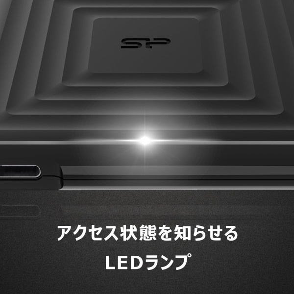 SP020TBPSDPC60CK 外付けSSD USB-A接続 PC60(Android/Mac/Windows11対応) ブラック [2TB  /ポータブル型]