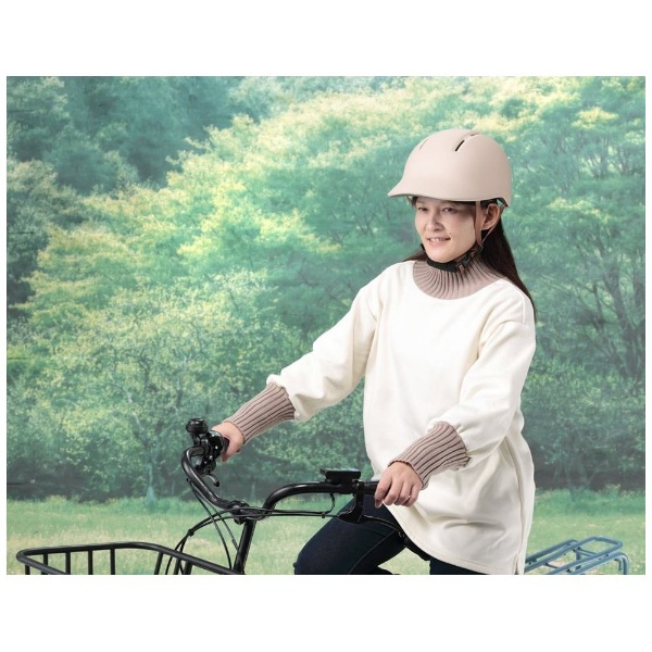 自転車用ヘルメット ツバ付きヘルメット(54～60cm未満/カフェモカ) H