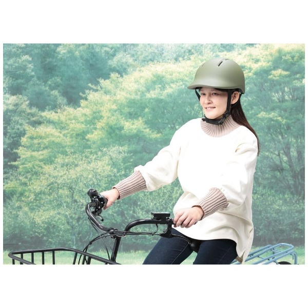自転車用ヘルメット ツバ付きヘルメット(54～60cm未満/オリーブ