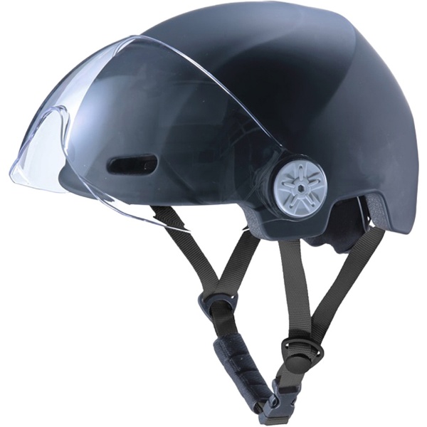 自転車用ヘルメット シールド付きヘルメット(54～60cm未満/ブラック) H