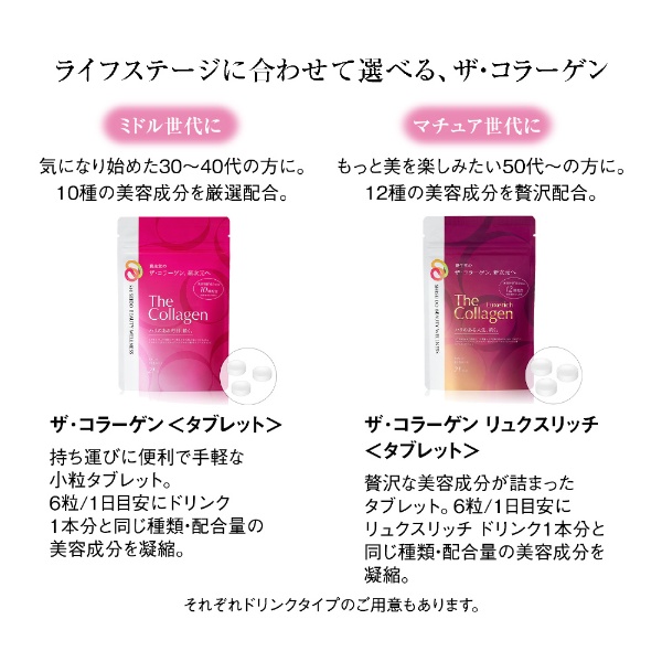 The Collagen（ザ・コラーゲン）リュクスリッチ タブレット 21日分（126粒）[美容食品] 資生堂｜shiseido 通販 |  ビックカメラ.com