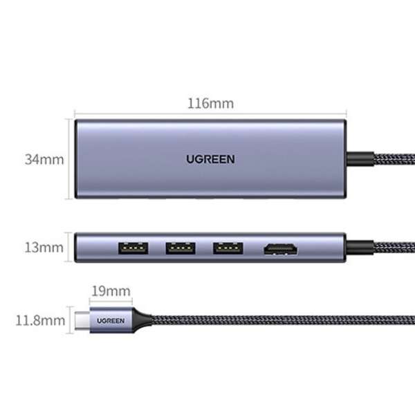 mUSB-C IXX J[hXbg2 / HDMI / USB-A3] hbLOXe[V O[ UGR-OT-000019_9