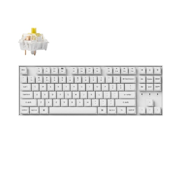 キーボード K8 Pro White LED(Keychron K Proバナナ軸・英語配列) ホワイト K8P-O4-US [有線・ワイヤレス  /Bluetooth・USB-A＋USB-C]