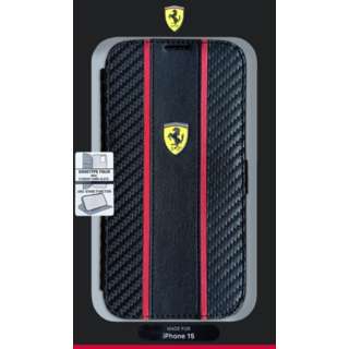 Ferrari@Race Booktype case  iPhone15 ubN FEBKP15SNMBK