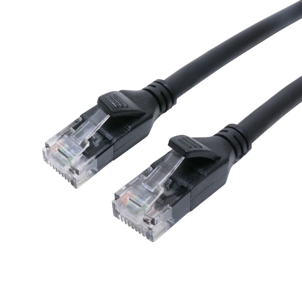 ＬＡＮ电缆黑色OB-L6A1-0015ST-BK[0.15m/范畴6A/标准]