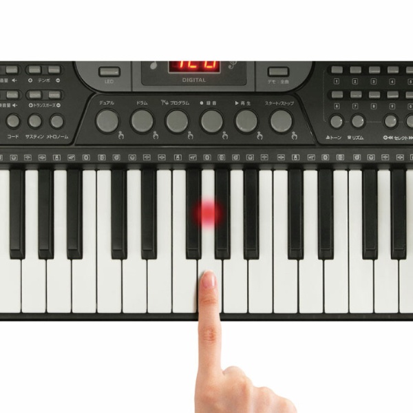 ガイド機能付き電子ピアノ ブラック a31652 [61鍵盤]