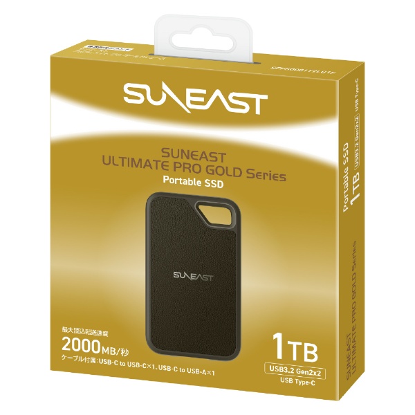 SUNEAST_ULTIMATE PRO_ポータブルSSD_USB3.2Gen2x2対応_書込2000MB/s