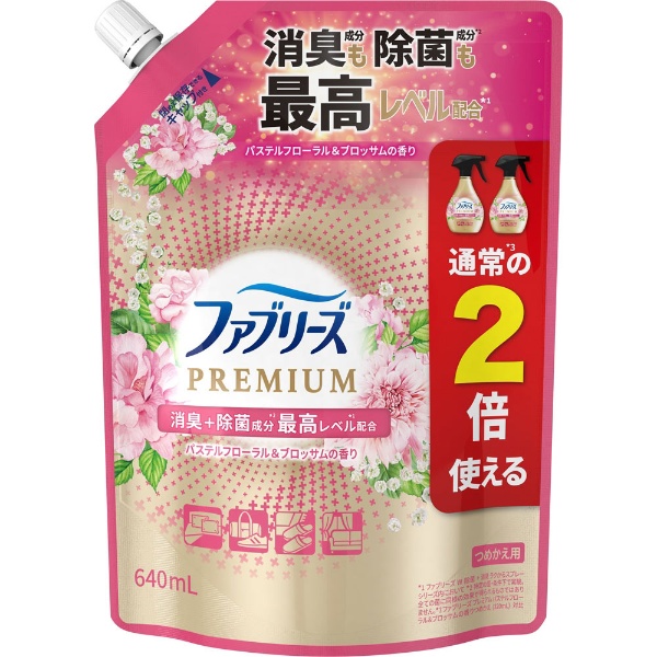 ファブリーズW除菌+消臭プレミアム つめかえ用特大 640mL パステルフローラル＆ブロッサムの香り P&G｜ピーアンドジー 通販 |  ビックカメラ.com