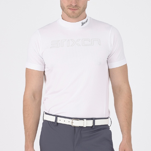 メンズ ロゴデザインモックネックシャツ (Mサイズ/ホワイト) RGMXJA02