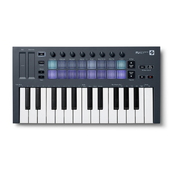 Novation FLkey Mini FL Studioでの音楽制作に最適なコンパクトサイズの25ミニ鍵盤MIDIキーボード FLkeyMini