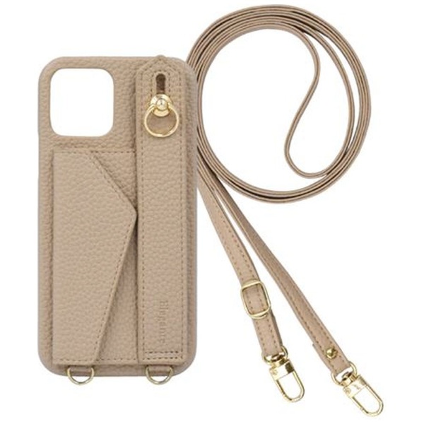 iPhone 13 mini ベルト付ショルダーケース くすみカラー Elegante 