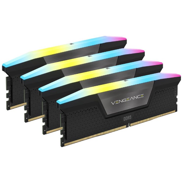 増設メモリ VENGEANCE RGB DDR5(5600MT/s CL40) ブラック CMH128GX5M4B5600C40 [DIMM DDR5  /32GB /4枚]