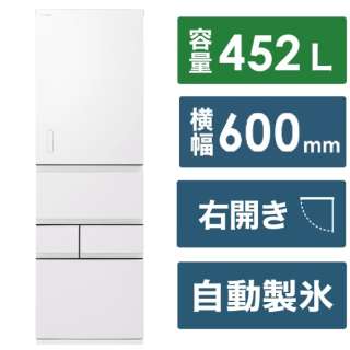 冰箱ekuryuhowaito GR-W450GTM-WS[宽60cm/452L/5门/右差别类型/2024年]《包含标准安装费用》