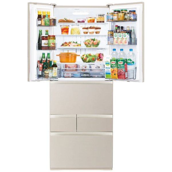 6ドア冷蔵庫 サテンゴールド GR-W550FH(EC) [幅６８．５ｃｍ /５５１L