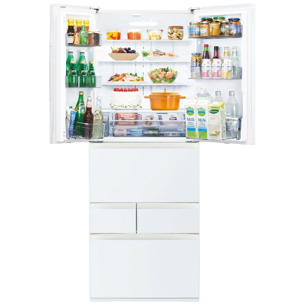 6ドア冷蔵庫 グランホワイト GR-W600FH(EW) [幅６８．５ｃｍ /６０１L
